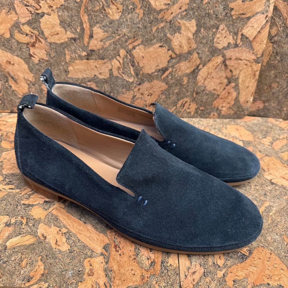 Blondo‎ Brogan Waterproof Navy Blue Suede Loafers Womens 9.5M Slip On Flats